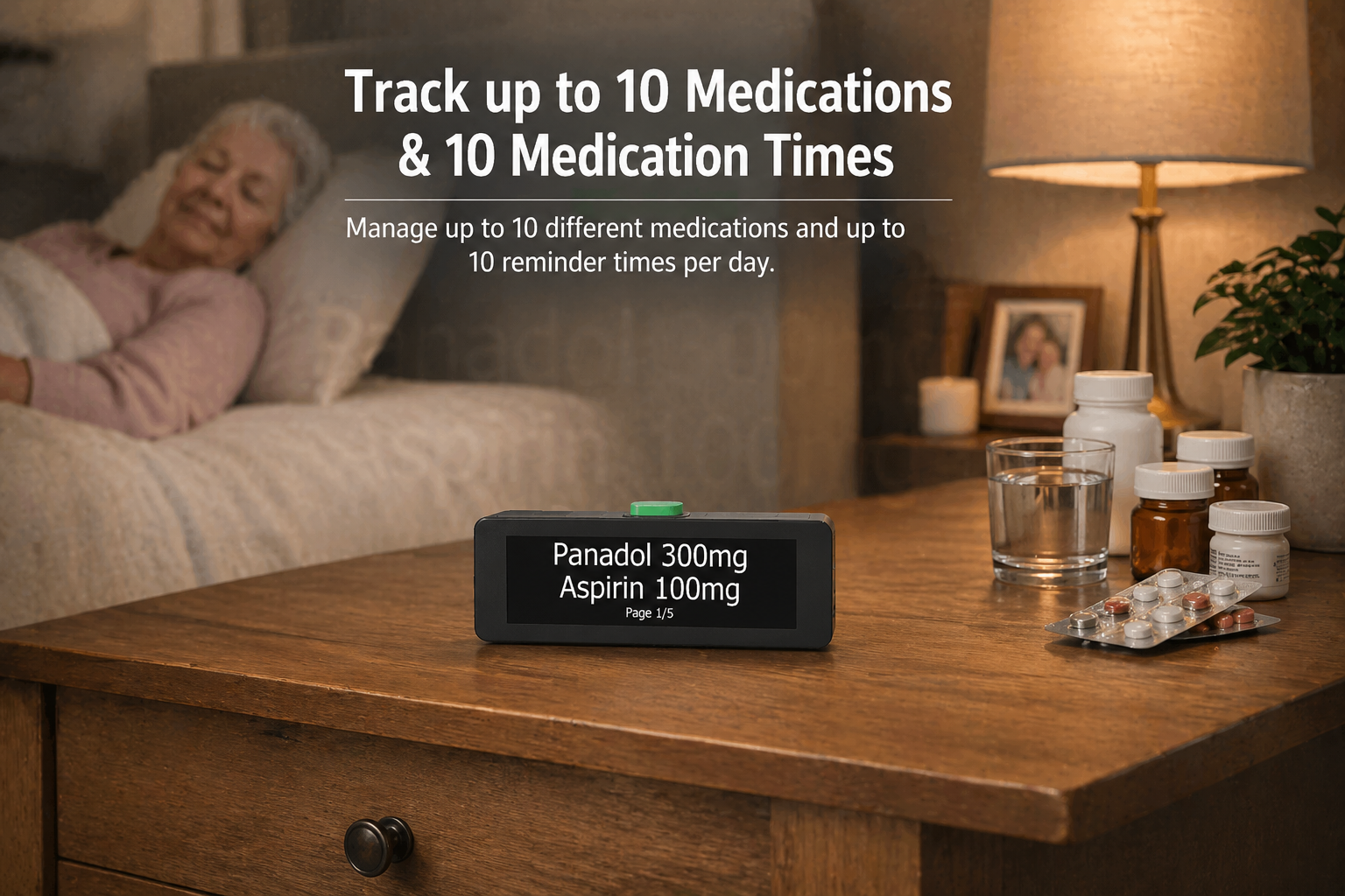MedClock – Medication Reminders with Family Peace of Mind with 2 year SMS plan included