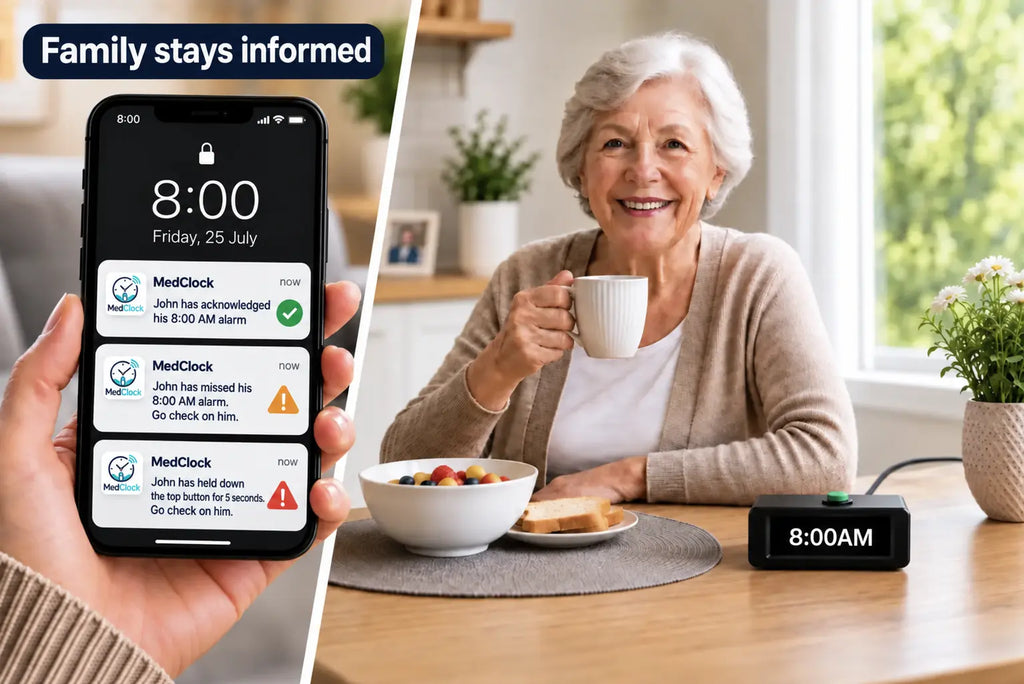 MedClock – One-Button Check-Ins for Independent Living.